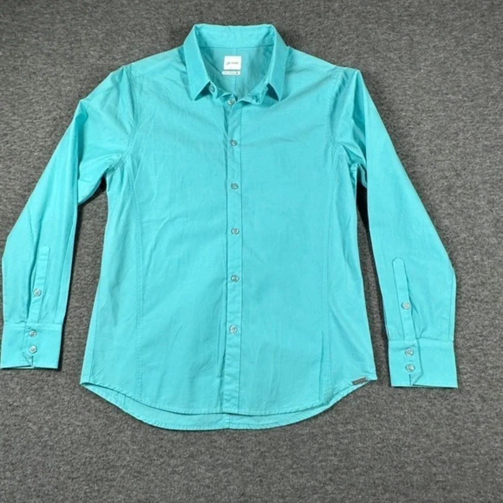 J.B. Holt The Jefferson Button Down Shirt Mens Small S Aqua Green Long Sleeve